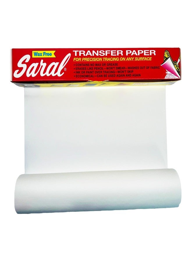Saral Paper Corp Wax Free Transfer Paper - White - 12 inches x 12 Foot Roll - Image 1