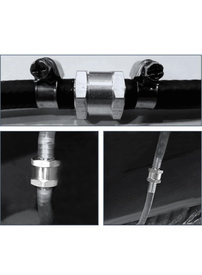 2PCS Check Valve Non Return One Way Fuel Line Check Valve Aluminium Alloy Car One Way Inline Fuel Hose Check Valve for Fuel Line Petrol Diesel Fuel Oil Water (10mm)  - Image 4