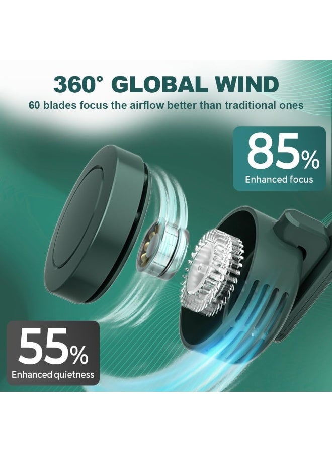 Small Clip Fan, Portable Silent Mini Bladeless Electric Fan - Image 5