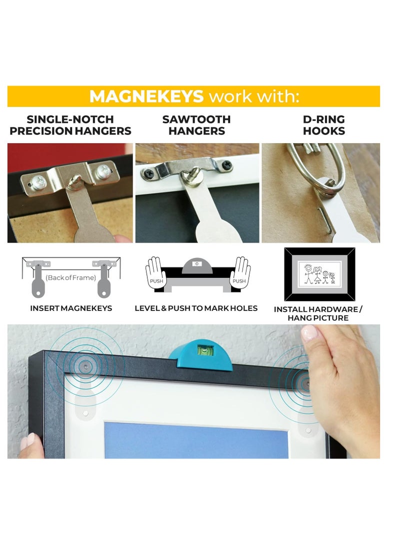 Bukela Pro, All-in-One Picture Hanging Kit - Picture Leveling and Hanging Tool - Hang Sawtooth/Wire Hangers - Wall Hanging Kit and Level Tool - Hardware Case with 85-Piece Hanging Essentials - Image 3