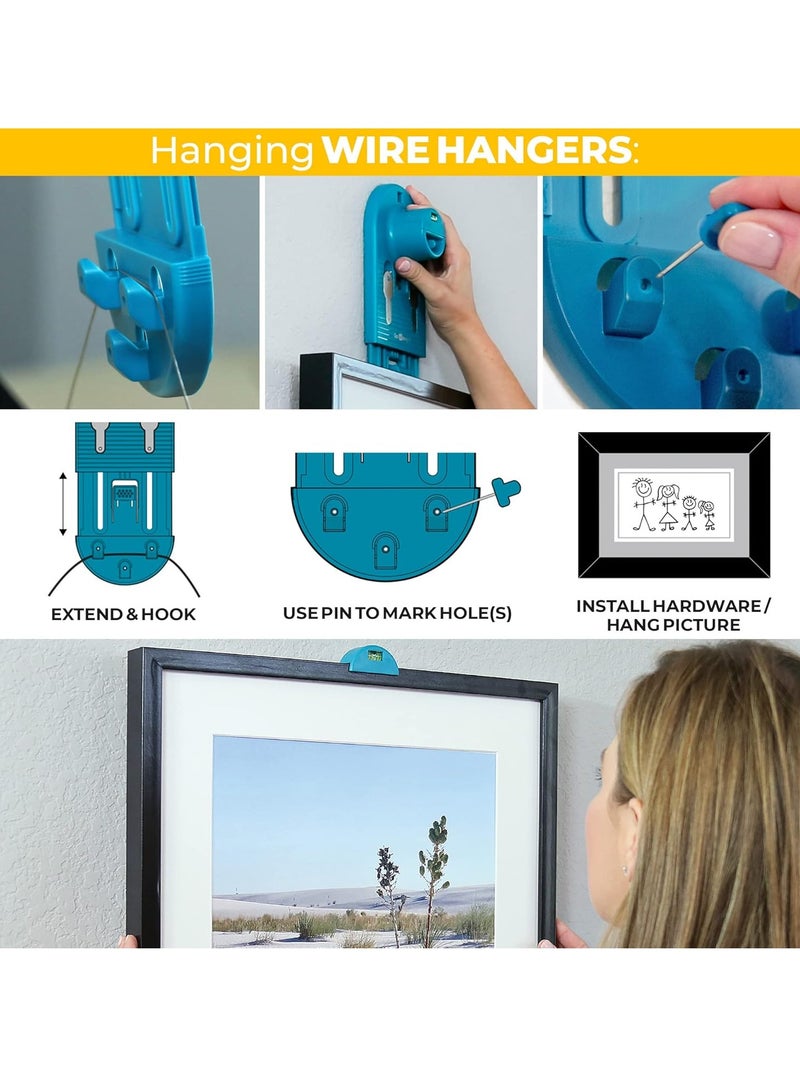 Bukela Pro, All-in-One Picture Hanging Kit - Picture Leveling and Hanging Tool - Hang Sawtooth/Wire Hangers - Wall Hanging Kit and Level Tool - Hardware Case with 85-Piece Hanging Essentials - Image 4