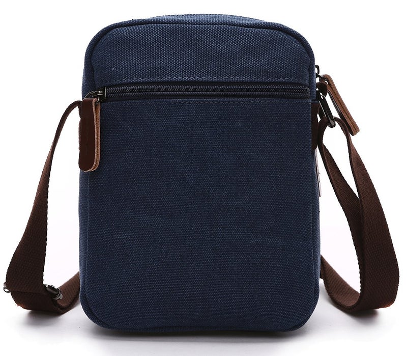 Collsants Mini Crossbody Handbag, Dark Blue, for Women and Men, Small Canvas Shoulder Purse, Travel Purse - Image 3