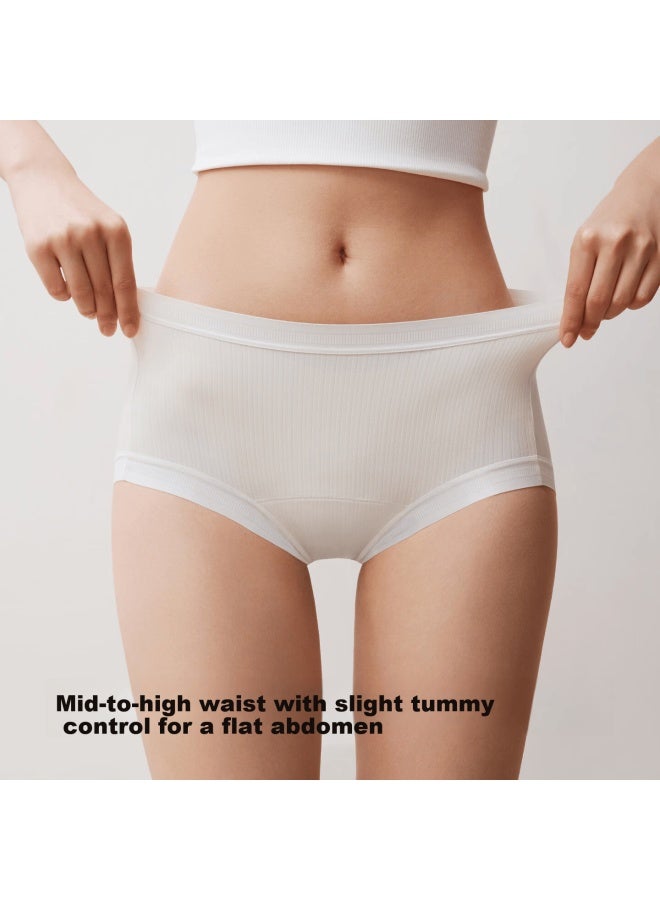 Youkeshu Women's Underwear 10a Antibacterial Mulberry Silk Extended Crotch Mid-high Waist Tummy Control Seamless Breathable High Elastic Hip-hugging Shorts - Image 4