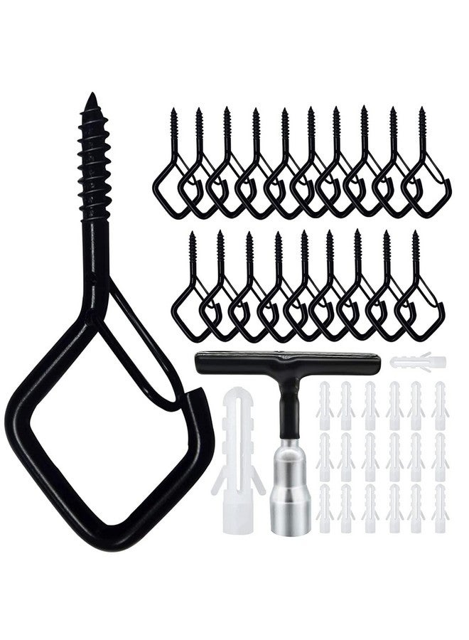 MTRoyaldia MTRoyaldia 20 Pieces Q-Hanger Hooks for String Lights,Ceiling Hooks for Hanging Plants,Screw Hooks for Wind Chimes, Bird Feeder,Lanterns,Christmas Decorations Outdoor String Lights Hooks  - Image 1