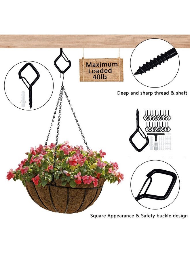 MTRoyaldia MTRoyaldia 20 Pieces Q-Hanger Hooks for String Lights,Ceiling Hooks for Hanging Plants,Screw Hooks for Wind Chimes, Bird Feeder,Lanterns,Christmas Decorations Outdoor String Lights Hooks  - Image 3