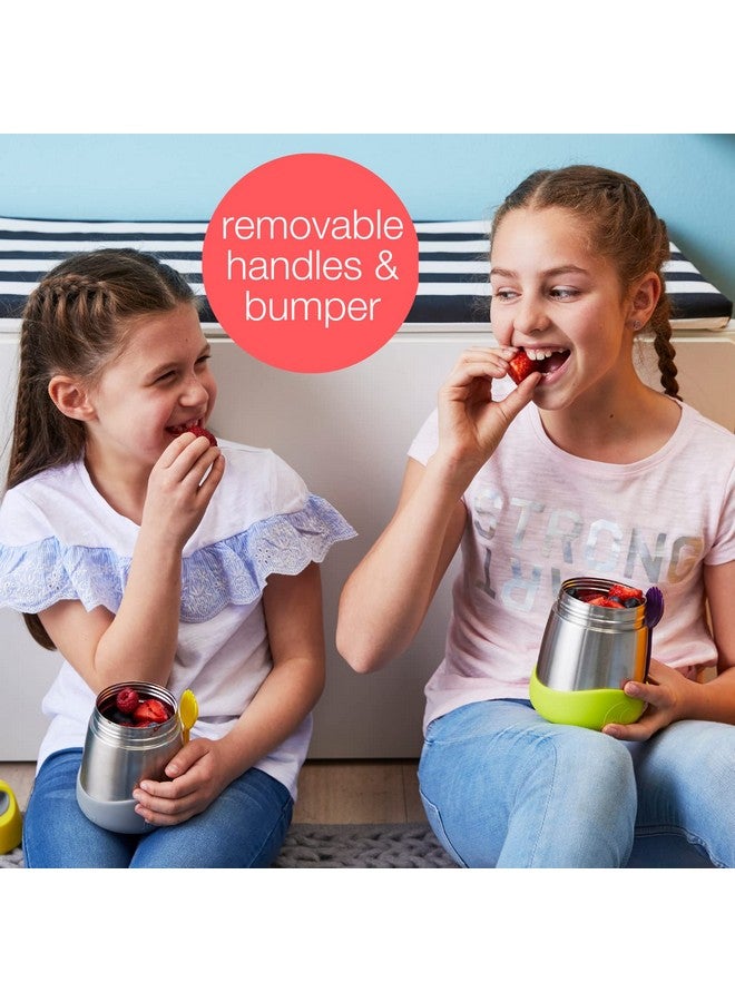 b.box Insulated Food Jar With Spork For Toddlers ; Easy Open Container For Toddlers ; Stainless Steel 5Hrs + Of Perfect Temperatures ; Dishwasher Safe Bpa Free (Blue Slate 11 Oz) - Image 5