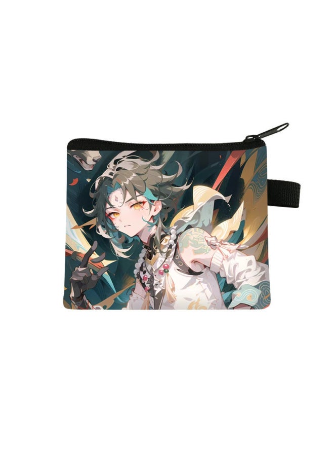 Genshin Impact Series Coin Purse Children's Mini Portable Key Card Holder Student Storage Bag Zipper Small Wallet