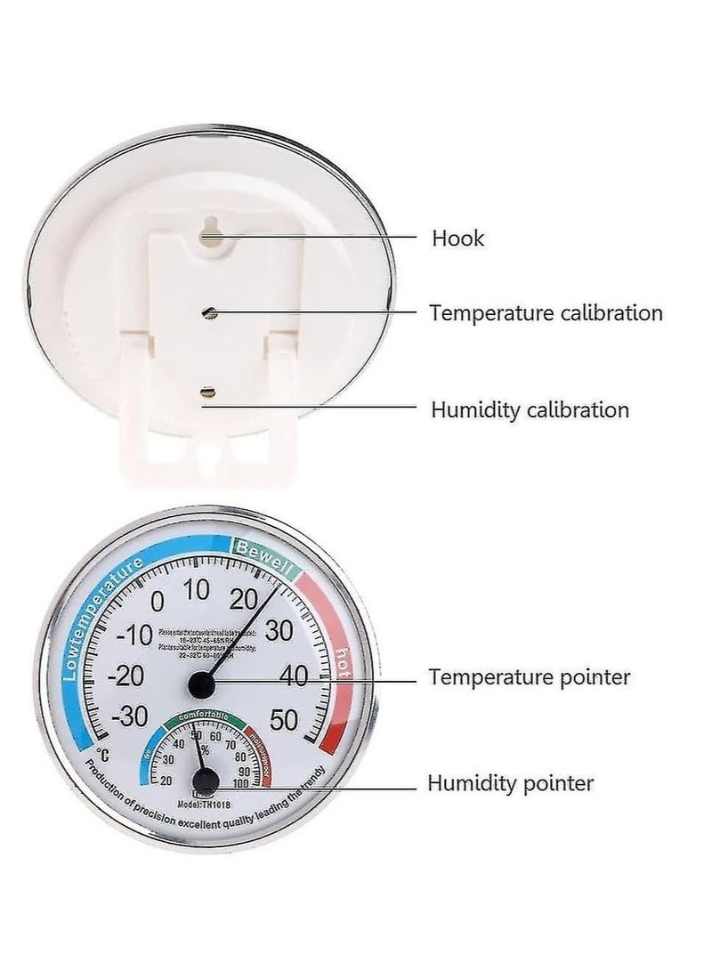 Bewell Household Analog Thermometer wall mounted Pointer Home Baby Room Indoor Temperature And Humidity Meter Pointer Thermometer Hygrometer - Image 3