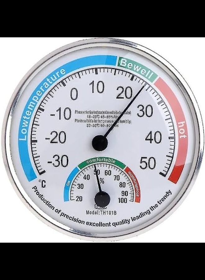 Bewell Household Analog Thermometer wall mounted Pointer Home Baby Room Indoor Temperature And Humidity Meter Pointer Thermometer Hygrometer - Image 1
