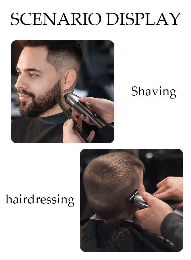 DUNISO Smart Hair Clippers Electric with Digital Display 6 Replacement Headers Turbo Motor Hair Cutting Kit Pro Mens Clippers, Cordless Rechargeable Hair Trimmer Set Professional Barbers Grooming Kit - Image 3