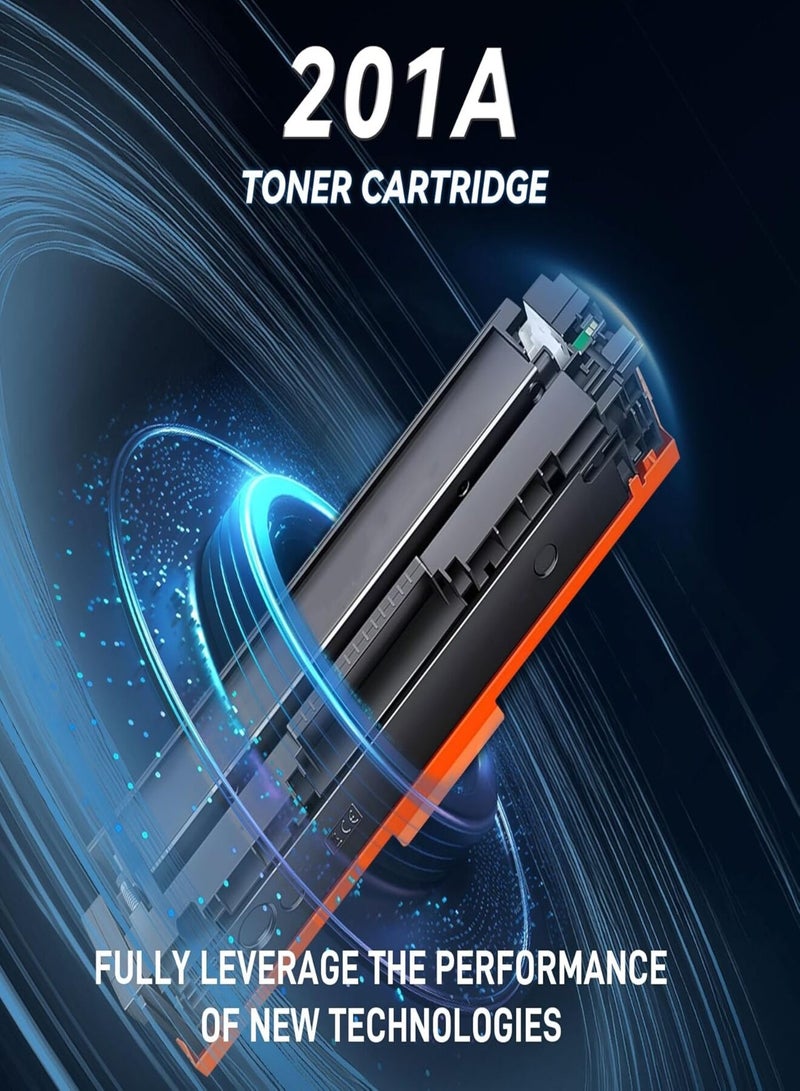 201A Toner Cartridge 4-Pack – Compatible Replacement for HP 201A CF400A CF401A CF402A CF403A, Works with HP Color LaserJet Pro MFP M277dw M277n M277c6 M252dw M252n M277 Printers (Black, Cyan, Yellow, Magenta) - Image 5