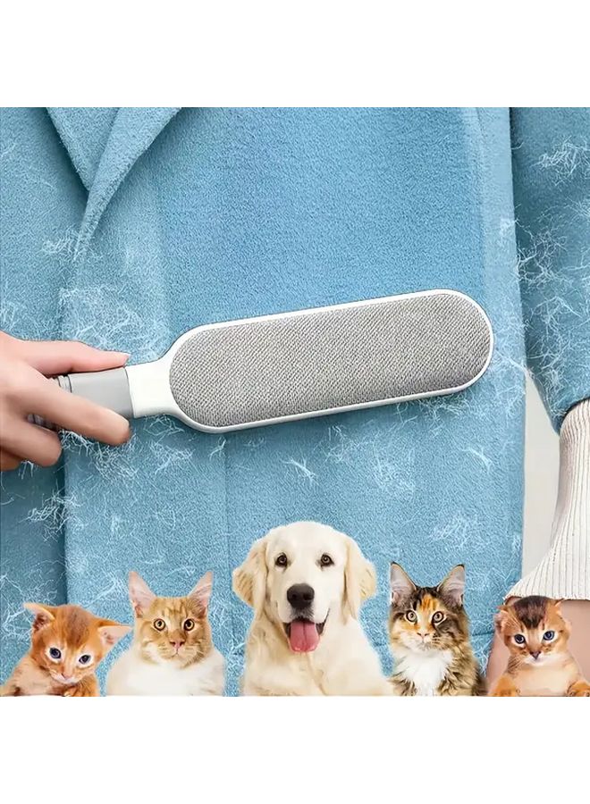 Double Sided Manual Electrostatic Hair Remover Brush 1pc For Clothes Sofas Furniture - Image 2