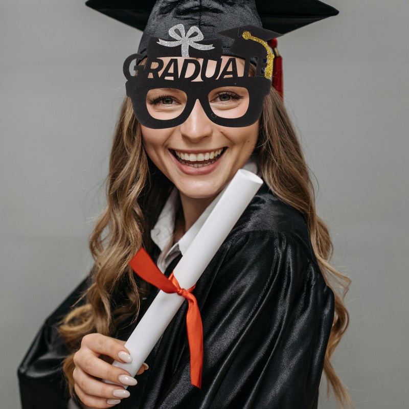دعائم نظارات التخرج، تذكارات صور ممتعة للمناسبات المدرسية، مريحة للارتداء - Image 3