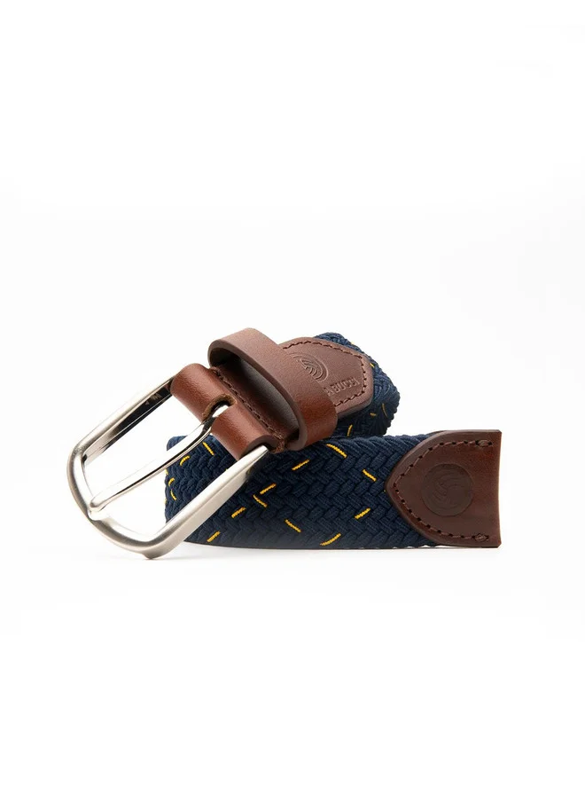 Bacca Bucci  Men's Stretchable Blue Braided Canvas Belt with Tang Closure for Men | Best Price UAE
