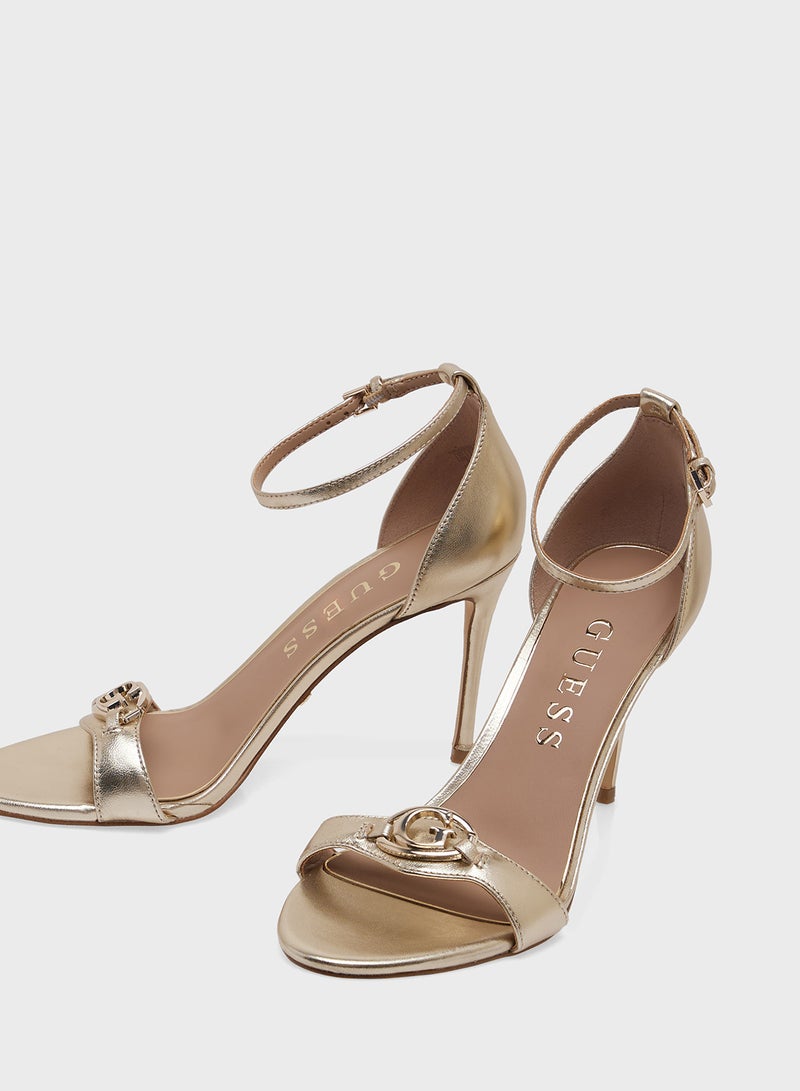 جس صنادل بكعب عالٍ بحزام للكاحل - Image 4