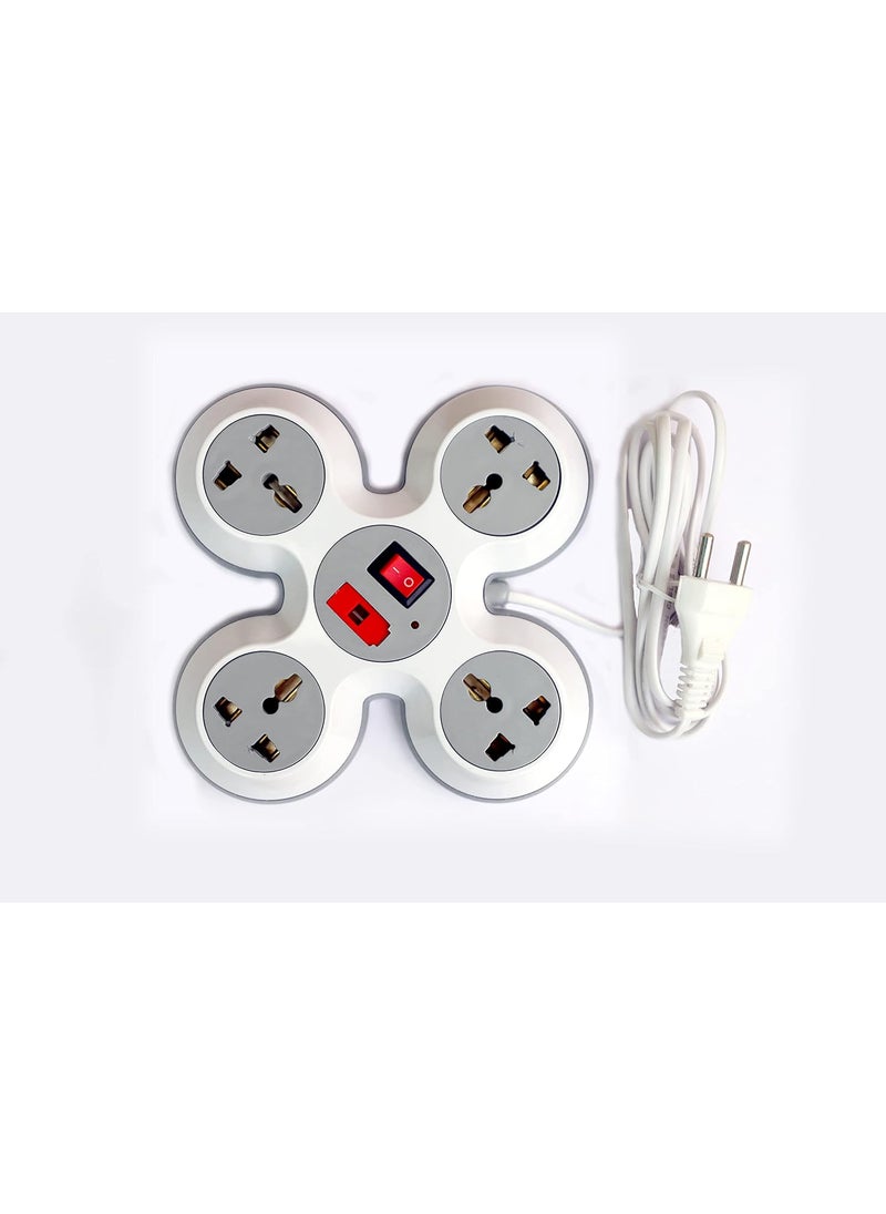 Tool Point Tool Point 10 Amp 4 Way Extension Board Power Strip 4 Socket Extension Boards (White, Black) (1)  - Image 2