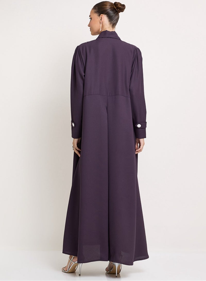 روزيت عباية عباية بليزر مطرزة بأكمام طويلة - Image 2