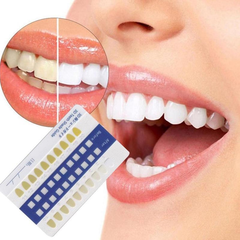 دليل ألوان أسنان PVC مجموعة 20 قطعة بطاقات تباين الأسنان لوحة ألوان الأسنان غير اللامعة للاستخدام المهني والمنزلي - Image 4