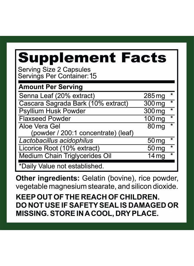 Saint Mingiano - 15 Day Cleanse | Colon Detox with Natural Laxative for Constipation & Bloating. 30 Pills to Detoxify & Boost Energy | Extra-Strength Senna Leaf Supplements | Strong for Some People. - Image 1