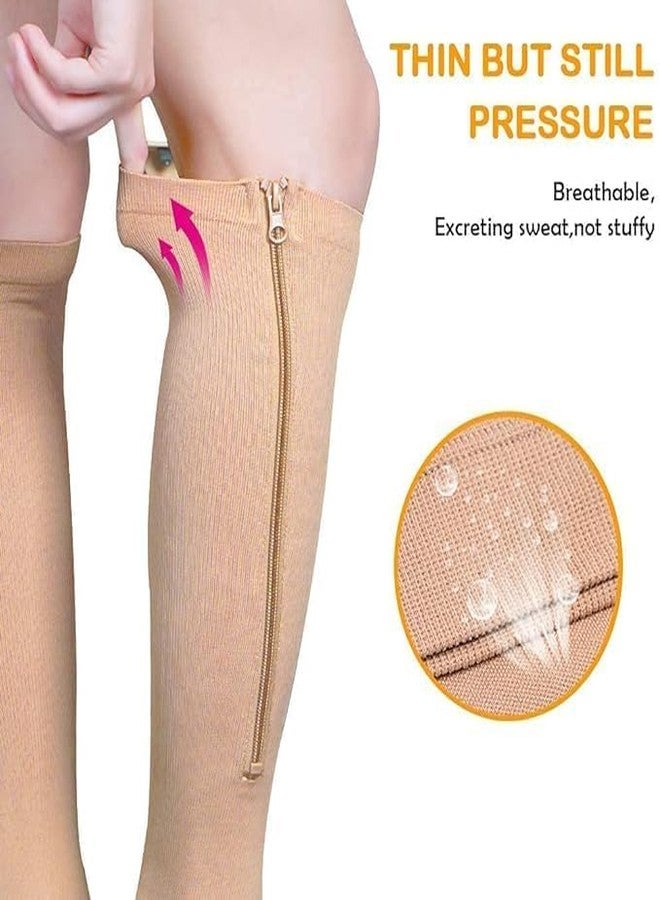 KLIVE Calf Compression Stockings for Women, Maternity Compression Socks for Pregnant Women, Medical Compression Socks for Swelling & Travel, L/XL (1-Pair) - Image 4