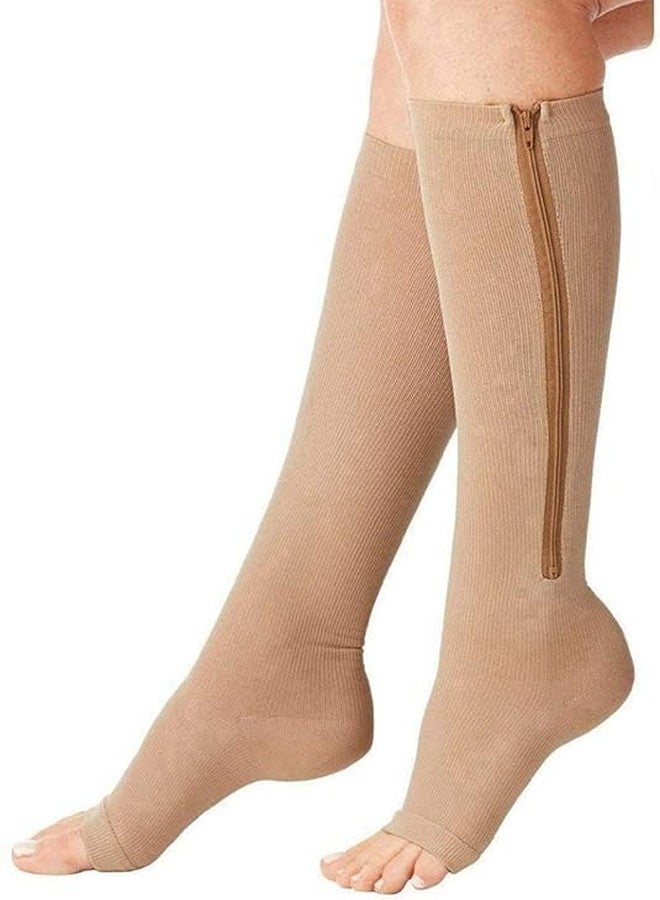 KLIVE Calf Compression Stockings for Women, Maternity Compression Socks for Pregnant Women, Medical Compression Socks for Swelling & Travel, L/XL (1-Pair) - Image 1