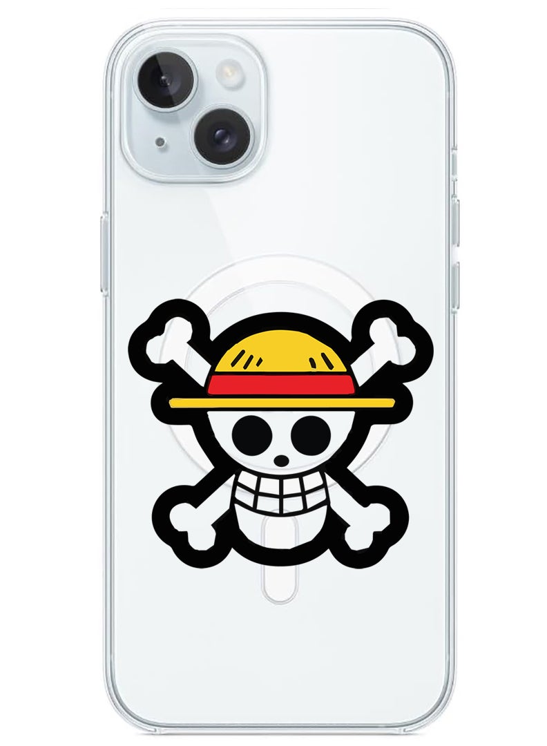 Theodor Magnetic Case for iPhone 15 6.1-inch Compatible with MagSafe Wireless Charging, Shockproof Phone Bumper Cover Skull - Image 1