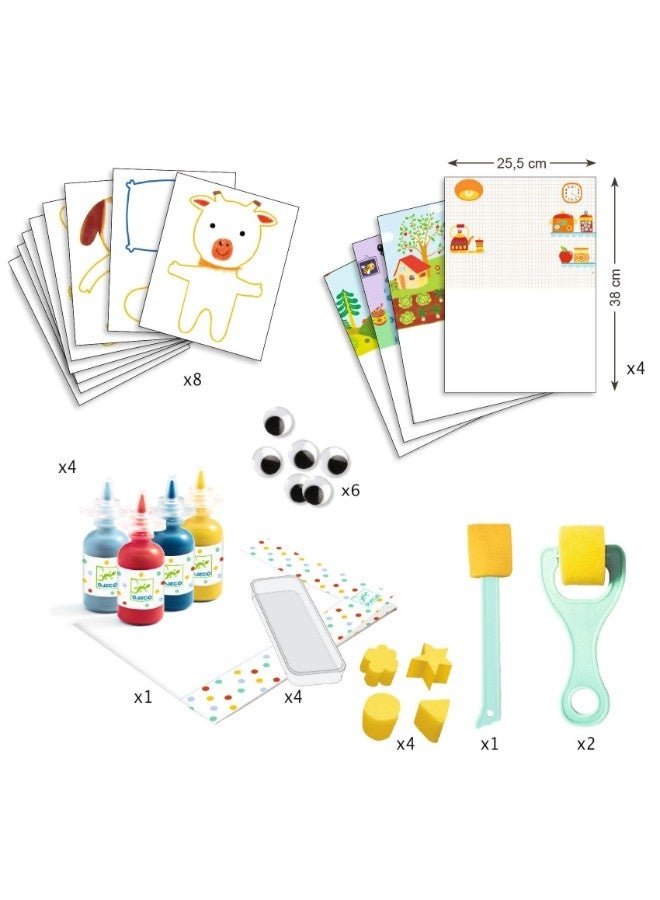 DJECO Sponge Painting - Cuddly Toy Adventures - Image 2