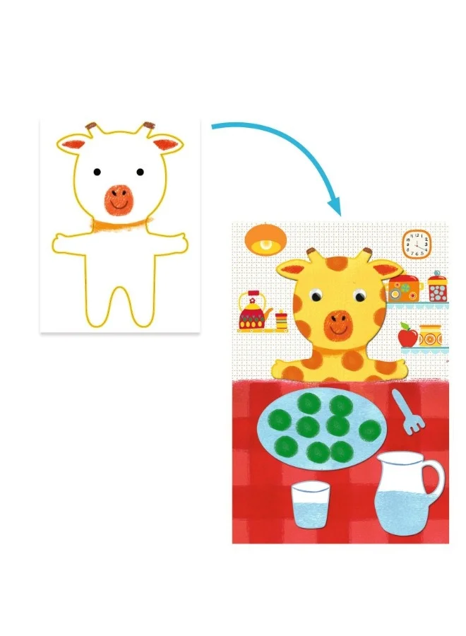 DJECO Sponge Painting - Cuddly Toy Adventures