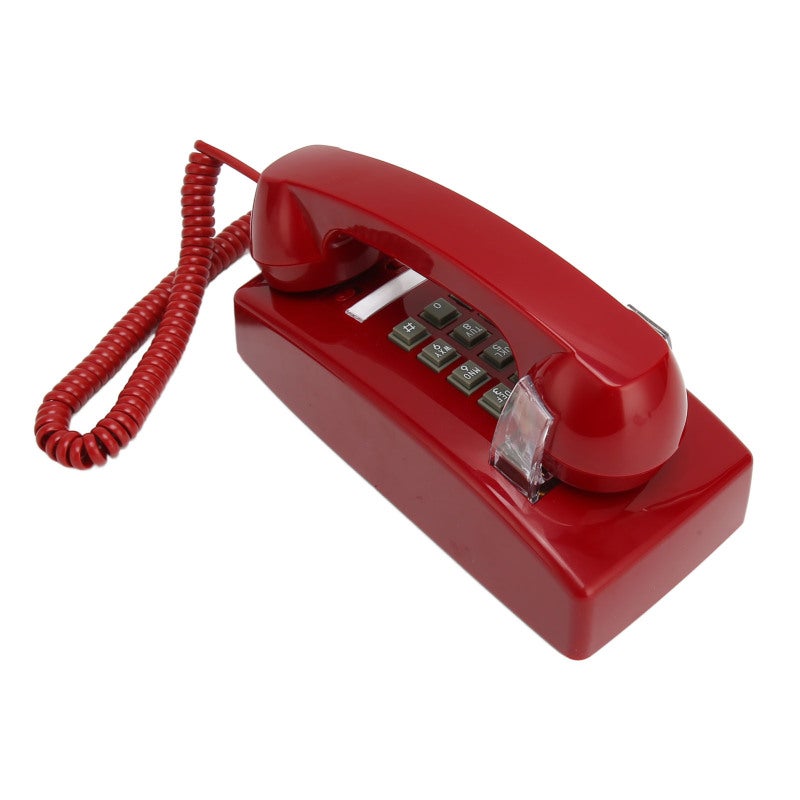 Retro Wall Phone Corded Landline Telephone - Handset Volume Control Classic Wall Mounted Corded Phone with Traditional Beeping Mechanism for Home Office Hotel - Image 4