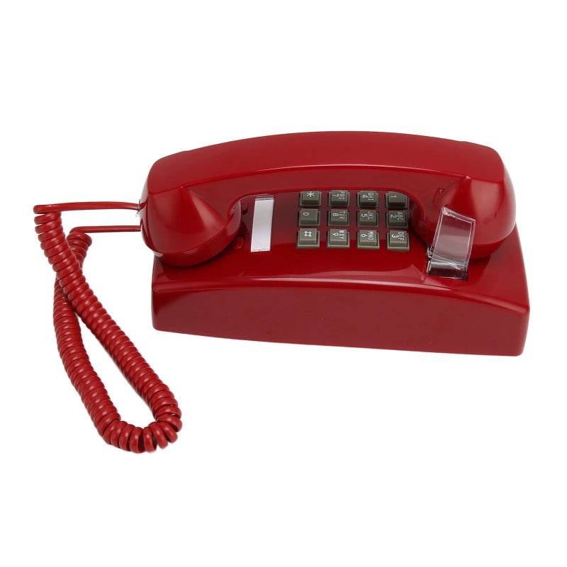 Retro Wall Phone Corded Landline Telephone - Handset Volume Control Classic Wall Mounted Corded Phone with Traditional Beeping Mechanism for Home Office Hotel - Image 5