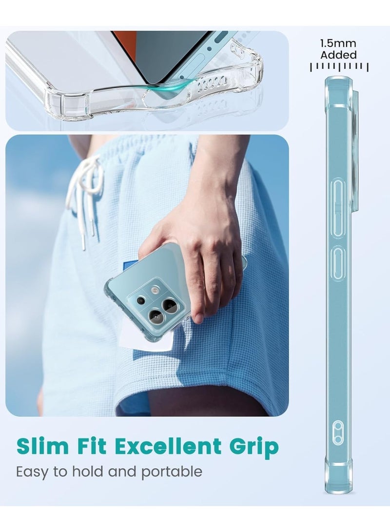 Xiaomi Poco F6 Pro Case,Redmi K70 Case,Redmi K70 Pro Phone Case Clear, Reinforced Corners Scratch Resistant TPU Rubber Soft Silicone Best Cmera Protective Clear Cover for Poco F6 Pro/Redmi K70/K70 Pro - Image 4