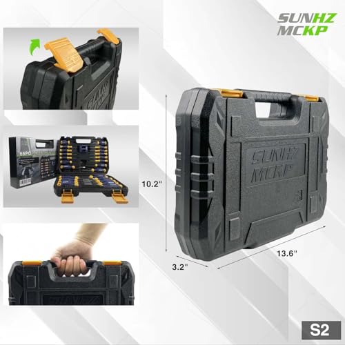 SUNHZ MCKP مجموعة مفكات SUNHZMCKP المغناطيسية 66 قطعة، فولاذ أداة S2، تشمل مفكات دقيقة مسطحة/فيليبس/توركس، قطع مفكات قابلة للتبديل مع صندوق أدوات متين - Image 5