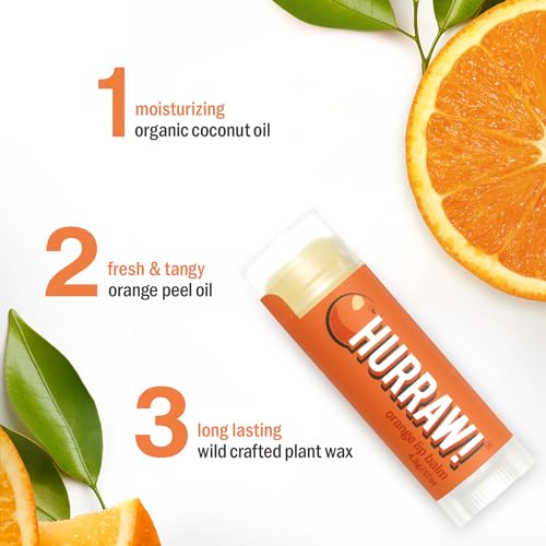 Hurraw! Orange Lip Balm: Organic, Certified Vegan, Cruelty and Gluten Free. Non-GMO, 100% Natural Ingredients. Bee, Shea, Soy and Palm Free. Made in USA - Image 3