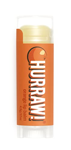 Hurraw! Orange Lip Balm: Organic, Certified Vegan, Cruelty and Gluten Free. Non-GMO, 100% Natural Ingredients. Bee, Shea, Soy and Palm Free. Made in USA - Image 1