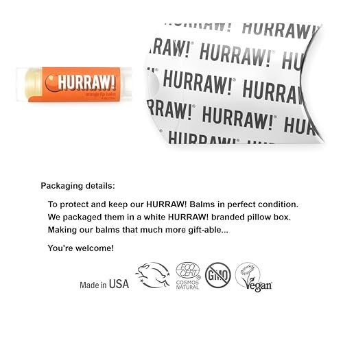 Hurraw! Orange Lip Balm: Organic, Certified Vegan, Cruelty and Gluten Free. Non-GMO, 100% Natural Ingredients. Bee, Shea, Soy and Palm Free. Made in USA - Image 2