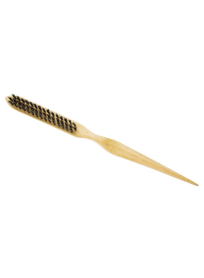 Tearsheet Professional Finishing Hairstyling Brush Teasing Brush With Tail Wood Handle Boar Bristle For Shiny Hair Volume Hair Smooth Hair Back Brush Back Comb Tease Smooth Hair Into Ponytail Updo - Image 1