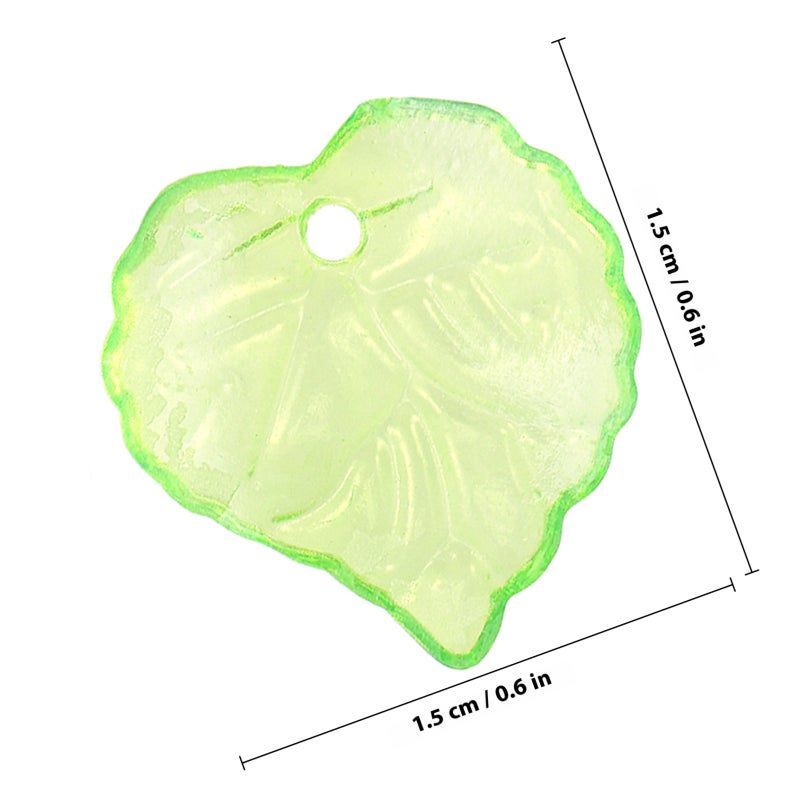 200Pcs DIY Earring Pendants Leaf Shape Ear Drop Hanging Decor Handmade Ear Jewelry Accessories - Image 2