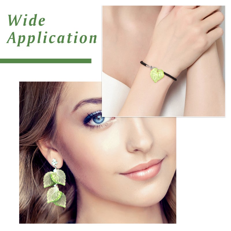 200Pcs DIY Earring Pendants Leaf Shape Ear Drop Hanging Decor Handmade Ear Jewelry Accessories - Image 3