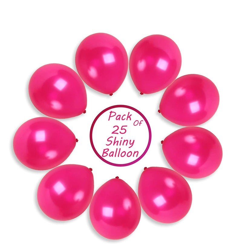 atorakushon Latex Pink Color Super Quality Rubber Balloons 10" Christmas Xmas Balloons Best For Theme Party Decoration Birthday Wedding Anniversary Office Party Purpose Opening Ceremony Pack of 25 - Image 2