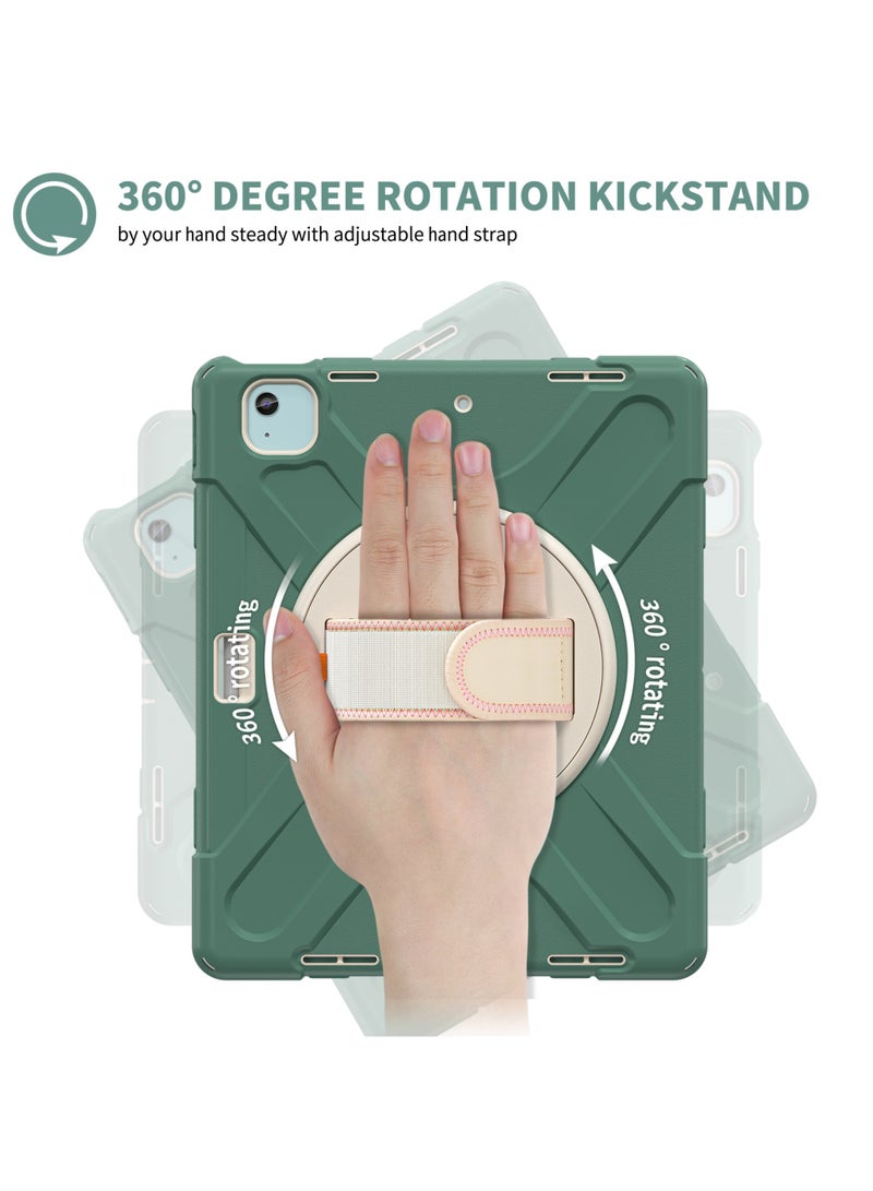 روك بو حالة من iPad Air 13 بوصة M3 2025/AIR 13 بوصة M2 2024 ، Case for iPad Pro 12.9 بوصة 6th 2022/5th 2021/4th 2020/3rd 2018 مع حزام يد قلم رصاص 360 دوارة للهواء 13 بوصة و iPad Pro 12.9 بوصة - Image 4