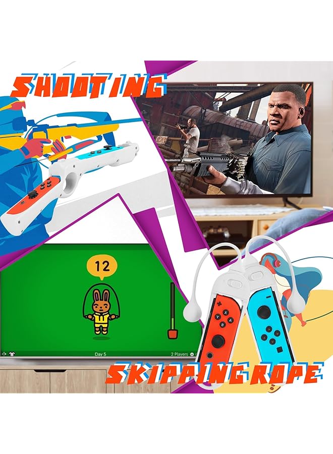 NALACAL 13 In 1 Sports Accessories Bundle For Nintendo Switch Comprehensive Switch Sports Set With Joycon Grips Tennis Rackets Golf Clubs And More - Image 4