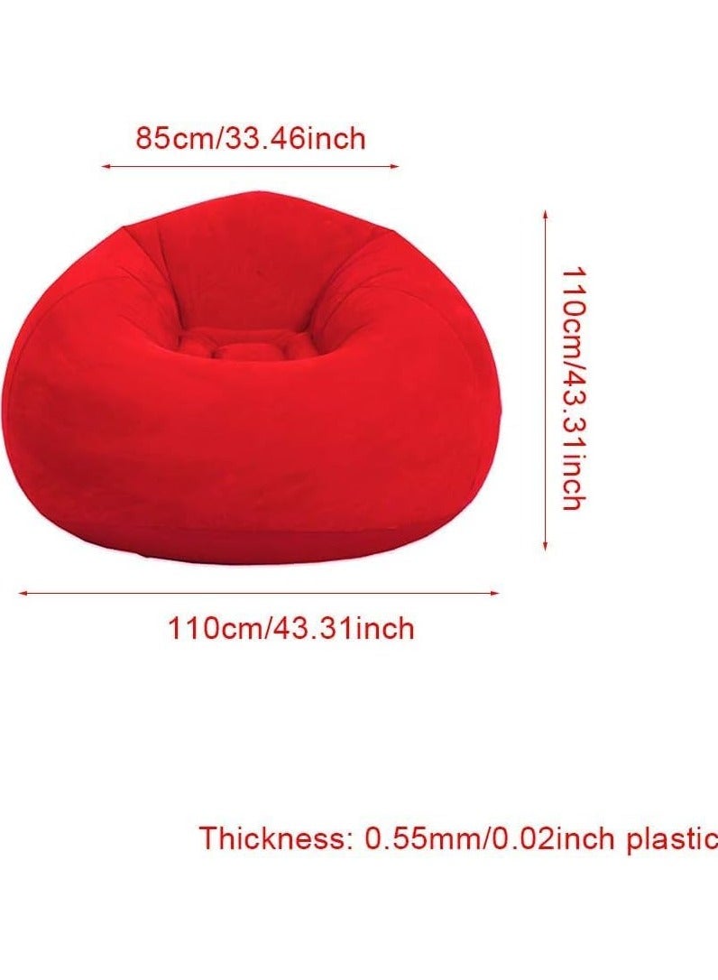 Beanless Bag Inflatable Lounge Chair , Air Sofa Outdoor Inflatable Lazy Sofa Chair 110x110x85cm