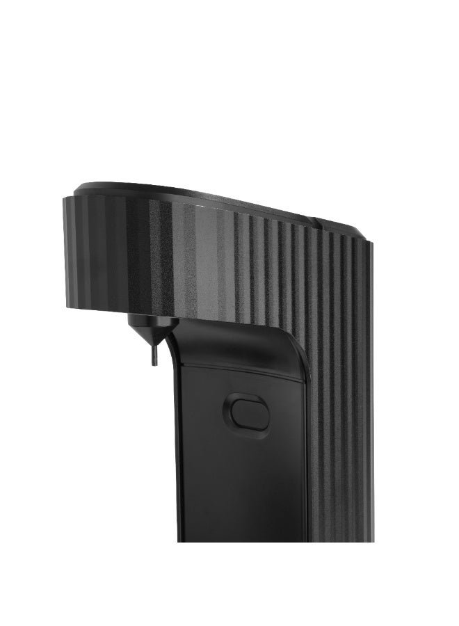 Seleo QARBO Soda Maker, Modern Italian Design, Aluminium Body with Anodised Finish, BPA-Free Bottle with Airplus Cap, Black. - Image 4