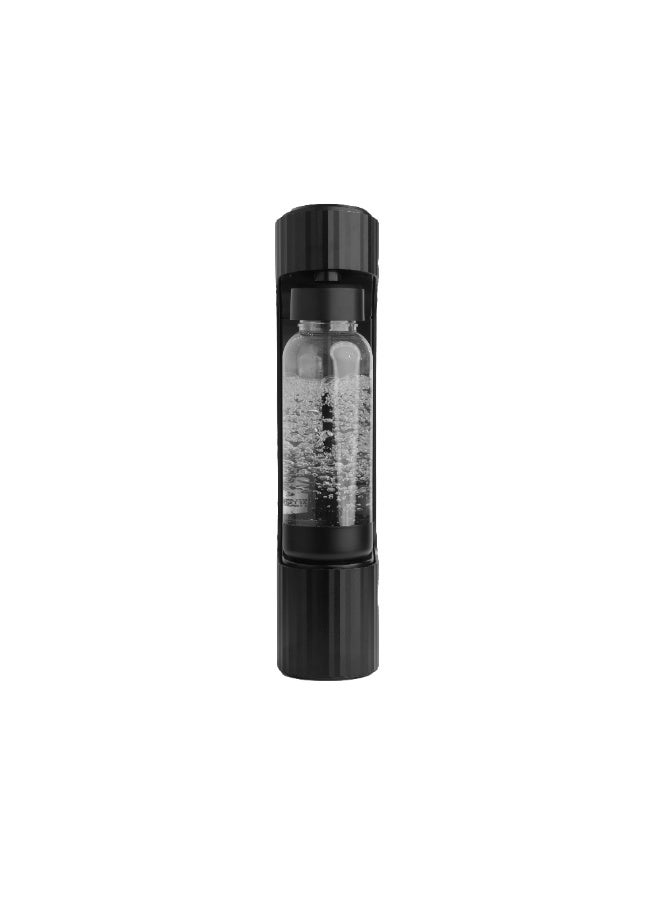 Seleo QARBO Soda Maker, Modern Italian Design, Aluminium Body with Anodised Finish, BPA-Free Bottle with Airplus Cap, Black. - Image 2