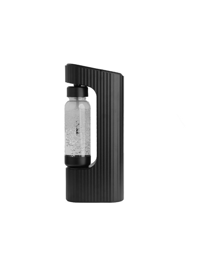 Seleo QARBO Soda Maker, Modern Italian Design, Aluminium Body with Anodised Finish, BPA-Free Bottle with Airplus Cap, Black. - Image 3