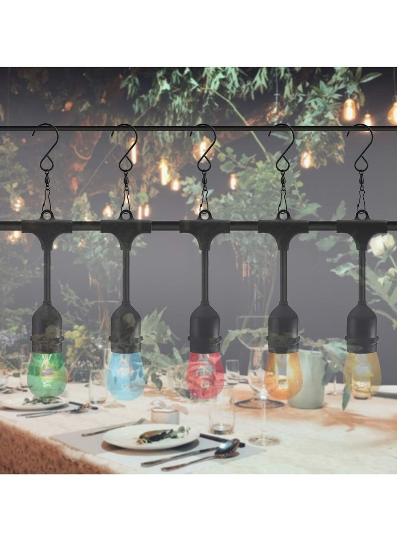 SYOSI 30 Pack Swivel Hooks Clips, Stainless Steel S Hooks, Ideal for Hanging Wind Spinners, Wind Chimes, Bird Feeders, Crystal Twisters, Perfect for Garden, Party Supplies, Black - Image 3