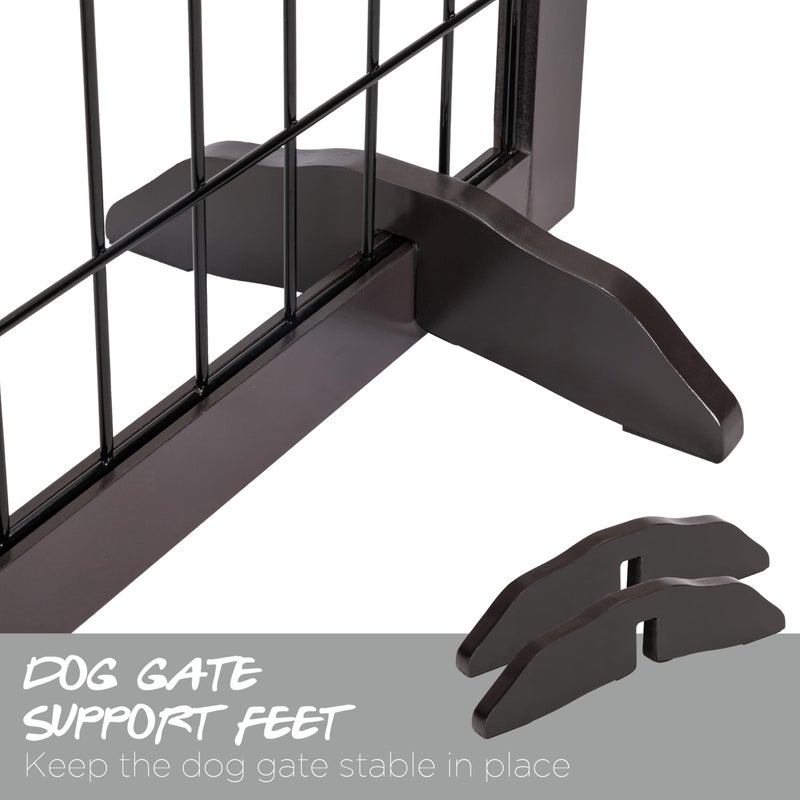 PAWLAND Support Feet for 360 Degree Configurable Dog gate Gate Collection (Espresso) - Image 4