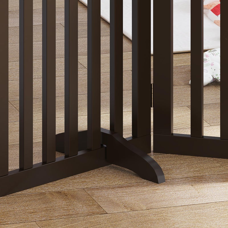 PAWLAND Support Feet for 360 Degree Configurable Dog gate Gate Collection (Espresso) - Image 5