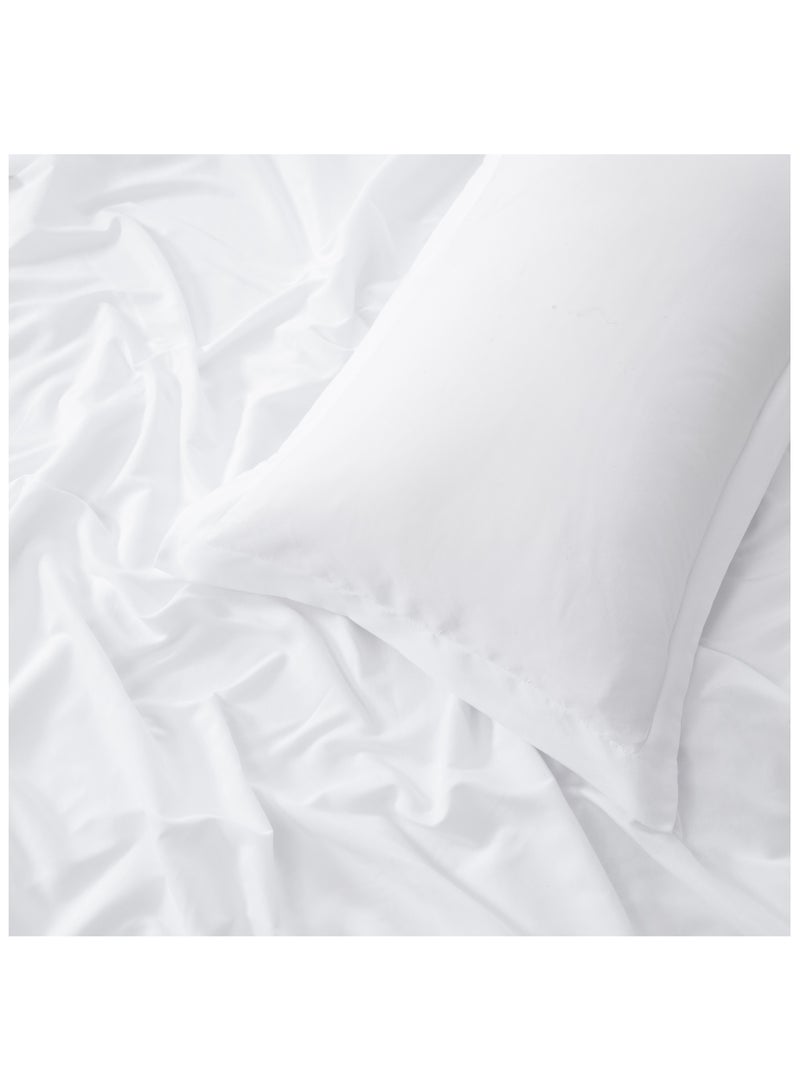 Panax Bedding Duvet Cover Single Size Set- 1PC Duvet Cover 140x200CM / 1PC-Pillow Sham 50x75CM (White, Single) - Image 4