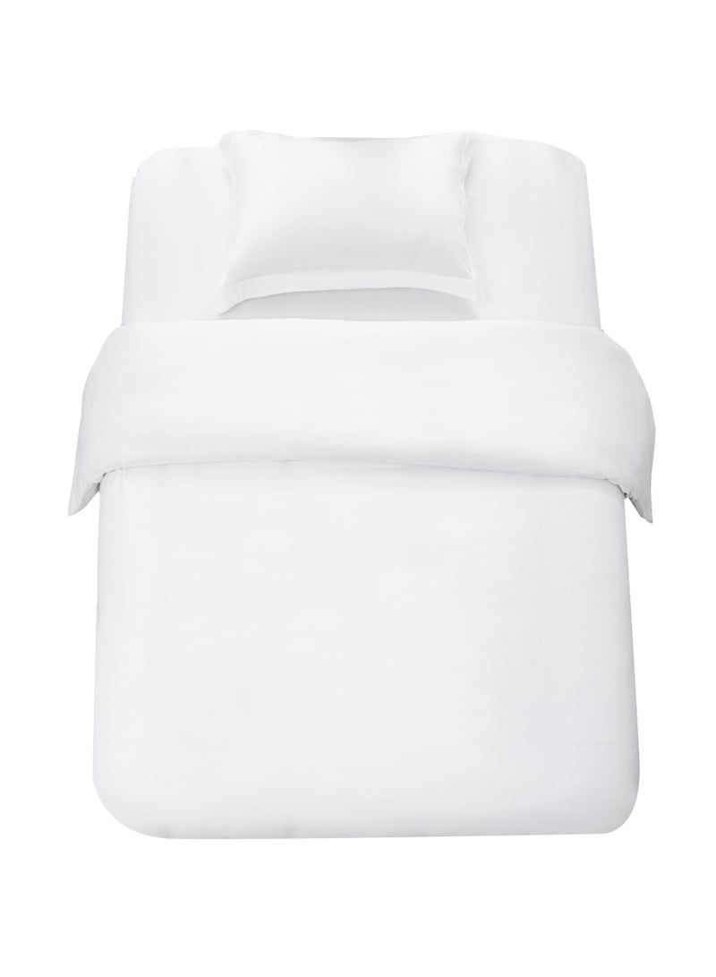 Panax Bedding Duvet Cover Single Size Set- 1PC Duvet Cover 140x200CM / 1PC-Pillow Sham 50x75CM (White, Single) - Image 2